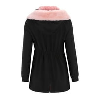 Vedolay kaput za žensku odjeću za žene dvostruko otvorena prednja kasuta jakna s džepom, ružičasta L