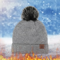FVWitlyh vune traper šešir žene zimsko šešir topliji casual plišano kukičani multikolor žene kape pletiva kugla zima kaps unisex
