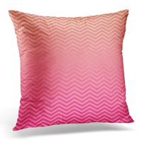 Pink breskva Ombre Chevron gradijent izblijedjeli tropsko zalazak sunca zigzag pruge miješaju se u čvrsti jastučni jastučni jastučni jastuk