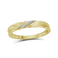 Čvrsti 10K žuti zlatni dijamant Njegov i njen koji odgovaraju par tri prstena Par tri prstena Vjenčana angažmana bridalni prsten set CT. -