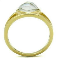 Zlatni ženski prsten anillo para mujer y ninos unise dece 316l prsten od nehrđajućeg čelika sa dragocjenim kamenim komore u bijeloj boji