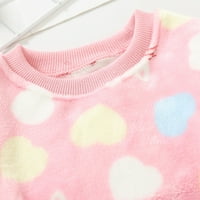 SHPWFBE odjeća Toddler Dječji djevojke Zimske dugih rukava crtani otisci pidžamas Spavaće odjeće Hlače odijelo postavljaju dječje poklone za dječake i djevojke