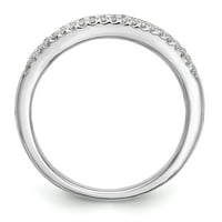 0.38ct. CZ Čvrsta stvar 14k bijeli zlatni vjenčani prsten za vjenčanje