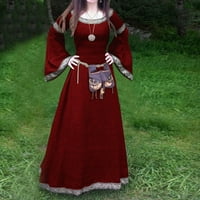 Ljetne haljine za žene casual retro haljina srednjovjekovna haljina Renaissance fit nepravilni dugi rukav Cosplay maxi haljina princeza haljina haljina skromna haljina kawaii haljina