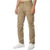 Plus veličina teretna hlače za muškarce Purcolt Solid Multi-Džepne opterećene kombinezone na otvorenom pantalone na otvorenom do 65% popusta