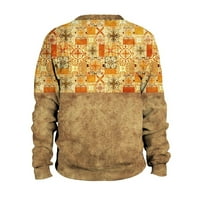 Pružajuće džemper s V-izrezom Muški 3D digitalni tiskarski štand dugme za ovratnik Vintage ovratnik
