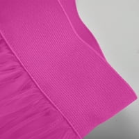 Zunfeo ženska tutu Tulle Bustle suknje Trendy elastični struk Split suknja A-line puffy mrežasta tutualna suknja za vjenčanu zabavu - vruću ružičastu veličinu xl