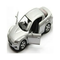 5 Kinsmart Mazda Rx- Diecast Model igračka za igranje 1: srebro