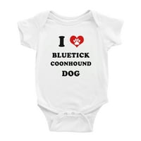 Heart Bluetick Coonhound Pas Funny Slatka beba preskoči novorođenu odjeću