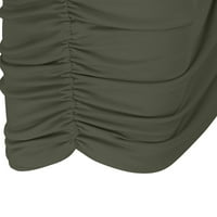 Ženske oblače čvrste jedno rame Mini casual bez rukava ljetna haljina zelena XS