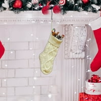 Pleteni vuneni Početna Zidna ukras bombonske torbe Socks Set Diamond poklon torba Socks Ornament Holiday Festival Čarape Postavite poklon zamotavanje Organizator Skladištenje