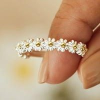 Vintage Daisy prstenovi za žene Otvaranje poklona nakita za božićni rođendan Valentinovo