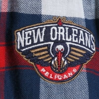 Ženski pojmovi Sport mornarice Crvena New Orleans Pelikans naprijed Flannel hlače