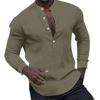 Ealityy Muns Botton dolje majice Regularne fit vrhove Men Polo White gumb dolje Majica Men Green 3xl