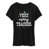 Instant poruka - Vrlo sretan učitelj - Grafička majica za žensku majicu kratkih rukava
