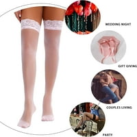 Seksi bedrine čarape za žene, luk preko čarapa za koljena, plus veličine