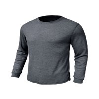 NOLLA Muška majica WAFFLE T majica Crew vrat na vratu MENS casual pulover muški dugi rukav Basic Tee Tamno Sivi XL