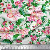 Soimoi pamučna patch tkanina od listi i pupoljki cvjetni dekor tkanini tiskano dvorište široko