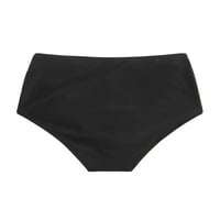 Paille žene plivaju kratak elastični struk kupaći kostim za plivanje visokog struka dno obične ploče na plaži Black XL