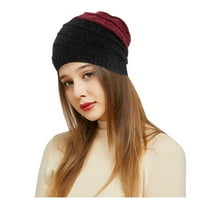 Kauboj šeširi za žene vanjske zimske neutralne tople boje podudaranje kape pletenog vunenog šešira vino
