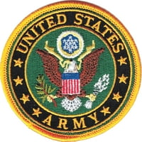 Eagle Crest Sjedinjene Države vojska okrugla Iron-on Patch [pakovanje - zlato - 3 ]