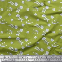 Soimoi Green Rayon tkanina odlazi i madhabilata cvjetni otisak šivaći tkaninski dvorište širom