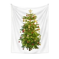 VikakioOze božićno drvce tapiserija zelenog drveća ukrasni zid viseći kućni dekor ukras