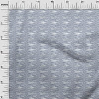 Onuone Georgette viskoza Srednja plava tkanina Squaric Geometrijska šivaća tkanina od dvorišta tiskana DIY odjeća šiva se