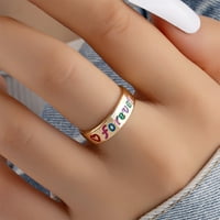 Duhgbne Fashion Colorful Pismo ulje kapljivih prsten ljubavni prsten ženski retro običan poklon za prijatelje i ljubitelje