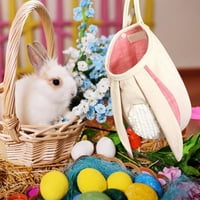 Uskršnje ukrase zatvorene vrepe za skladištenje Uskršnje uši košarica zec uši za skladištenje uha Uskrsnog poklona Viseća torbica Tkanina Art Open Bag Rabbit Usched Bunny Baskets Design Ears