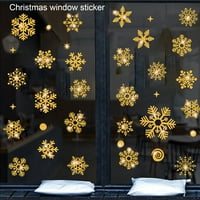 Božićni statički naljepnice Jednostavan za korištenje uklonjivih plastičnih sjajnih prozora Static Snic Cvjetni naljepnica za kućni crni plasti