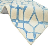 Islačka vuna Slonovača Moderna ruka sketed skandinavska geometrijska tepih veličine sobe