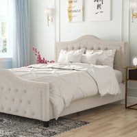 Standardni ležaj u Aoun Queen Tapacirani krevet, uključena podloška, ​​ukupno: 27,5 'H 65,75' 'W 87.25' 'L