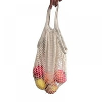 Vrećice za savlot od pamučne mreže za višekratnu upotrebu - pamučna neto pamučna gudačka torba - Eko tržišna torba - Tote torba Povrće