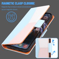 Allytech kompatibilan sa futrolom novčanika iPhone Pro Ma za žene s nosačima kreditnih kartica, dizajnirani Flip PU kožni udarac udarnom konstatom za iPhone Pro ProTine - plavi