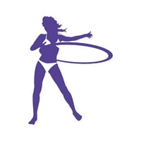 Hula Hoop Girl naljepnica naljepnica Die Cut - samoljepljivi vinil - Vremenska zaštitna - izrađena u SAD - Mnogo boja i veličina - Plaža Seksi dama
