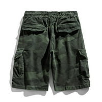 Muške Camo Cargo Shorts opušteni fit multi-džep na otvorenom maskirnim kratkim hlačama na caringu