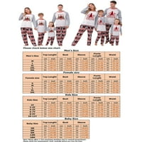 Capreze Crew Spavaća odjeća za podudaranje porodične pidžame Set Žene Muškarci Dječje meko drvo ispisane noćne odjeće Božić s dugim rukavima PJ setovi sivo dijete-4-5Y