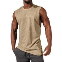Muške atletske košulje bez rukava Ležerne modne čvrsto pulover okrugli vrat Sportski tenkovi prsluk prodaja prsluka