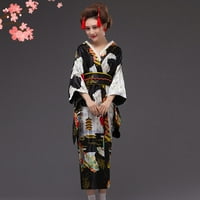 Proljetne haljine za prodaju za žene Koktel ženske dame cosplay kostim ventilator cy haljina japanskog stila kimono performans CE platna zabava kimono rukava etnička haljina