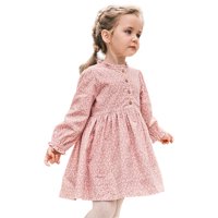 Djevojke za dijete Ležerne haljine dugih rukava pamučna dukserica haljina za djecu, 1- godine