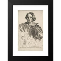 Anthony Van Dyck Crni moderni uokvireni muzej umjetnički print pod nazivom - Portret Justus Suttermans