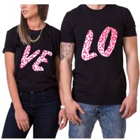 FESFESFES MENS Parovi Lover Podudaranje vrhova Valentinovo Dan kratkih rukava Love Pismo Ispis T majice Na vrhu 10 USD