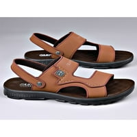 Daeful Muška plaža Sandala sandala za letnju ljetne cipele na ravnim sandalama Podesiva otvorena prst Ležerne cipele Muška lagana smeđa 1 # 6