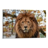 Lions Canvas Zidna umjetnost Životinjska glava slika Print Artworks Divlje životinje za domaće dekor
