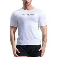 Muška košulja Muška ljeta za brzo sušenje Thirt okrugli vrat Tanka reflektirajuća slovaRunningtraining i fitnes odjeća