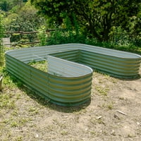 17 visoka standardna veličina u obliku u obliku u obliku zelenog metala modularni modularni povišeni vrtni krevet