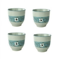 Panda Superstore PS-HOM367144011-SUE japanskog stila Cvijeće keramičke čašice Male ravne čaše za vino - ml - komad