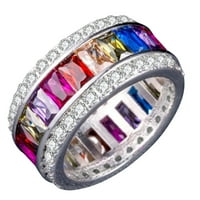 Prstenovi višebojni cirkonski ženski prsten jednostavan modni nakit Popularni dodaci