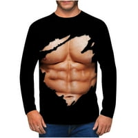 Košulje za čišćenje za muškarce Crewneck Dukserica 3D grafička smiješna košulja Trendi dugih rukava Udobni pulover
